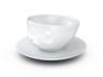 Kaffeetasse verpennt, draufsicht Kaffeetasse verpennt, draufsicht