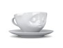 Gesichtertasse "küssend" mit Unterteller - Hartporzellan Gesichtertasse "küssend" mit Unterteller - Hartporzellan
