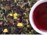 DerSauer macht lustig Fr�chtetee mit viel Orange und Lemongras, gebr�ht wird er kr�ftig rot.